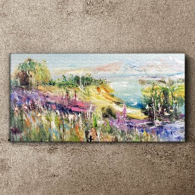 Foto leinwand Farbenfrohe Küstenlandschaft