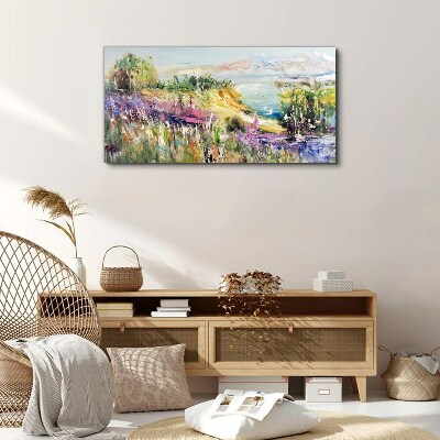 Foto leinwand Farbenfrohe Küstenlandschaft