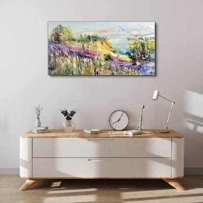 Foto leinwand Farbenfrohe Küstenlandschaft