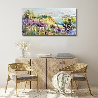 Foto leinwand Farbenfrohe Küstenlandschaft