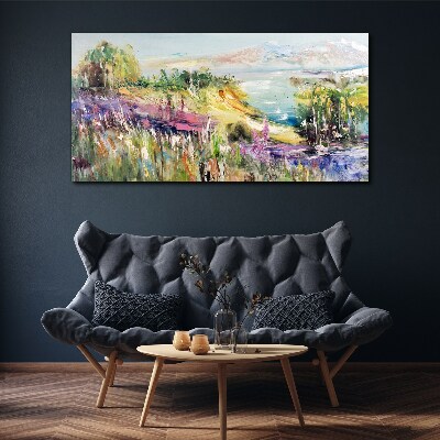 Foto leinwand Farbenfrohe Küstenlandschaft