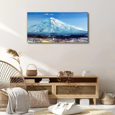 Foto auf leinwand Berg in Blau