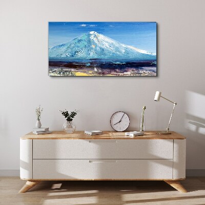 Foto auf leinwand Berg in Blau