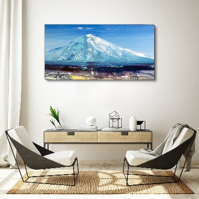 Foto auf leinwand Berg in Blau