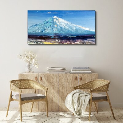 Foto auf leinwand Berg in Blau