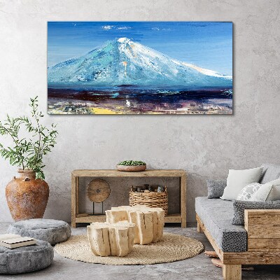 Foto auf leinwand Berg in Blau