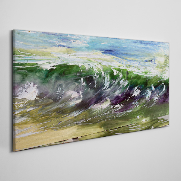 Bild auf leinwand Eine Welle in den Farben der Natur