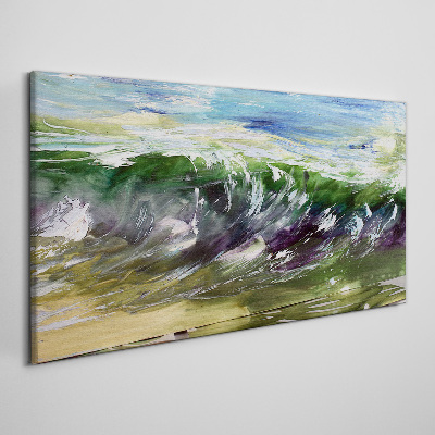 Bild auf leinwand Eine Welle in den Farben der Natur