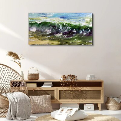 Bild auf leinwand Eine Welle in den Farben der Natur