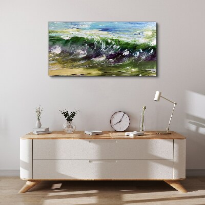 Bild auf leinwand Eine Welle in den Farben der Natur