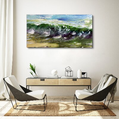 Bild auf leinwand Eine Welle in den Farben der Natur