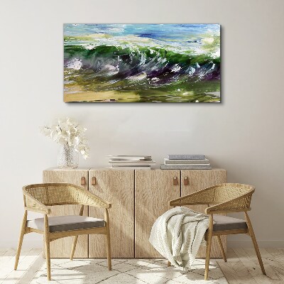 Bild auf leinwand Eine Welle in den Farben der Natur