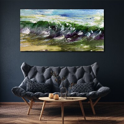 Bild auf leinwand Eine Welle in den Farben der Natur