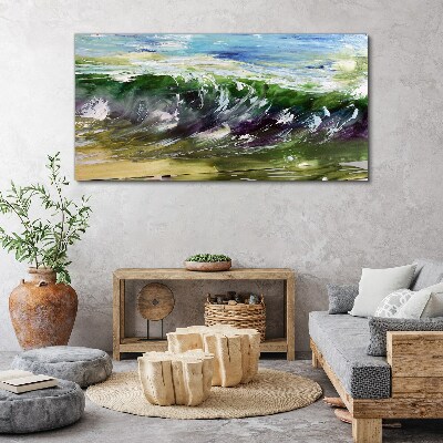 Bild auf leinwand Eine Welle in den Farben der Natur