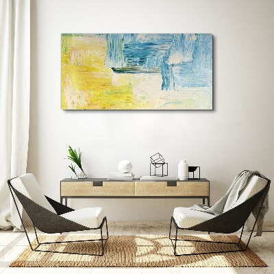 Foto auf leinwand Abstrakte Komposition in Gelb und Blau