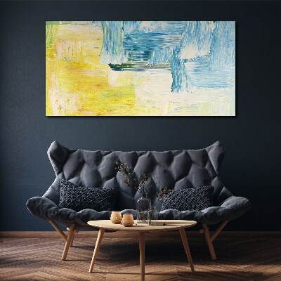 Foto auf leinwand Abstrakte Komposition in Gelb und Blau