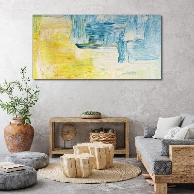 Foto auf leinwand Abstrakte Komposition in Gelb und Blau