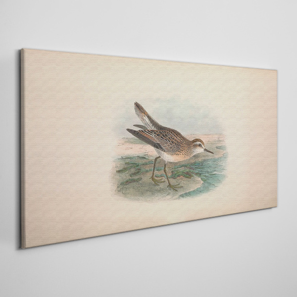Foto auf leinwand Ein Zugvogel im Hintergrund der Landschaft