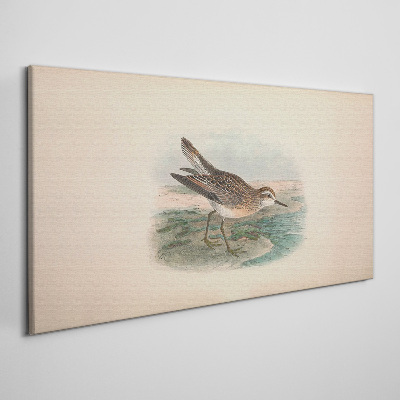 Foto auf leinwand Ein Zugvogel im Hintergrund der Landschaft