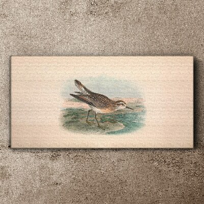 Foto auf leinwand Ein Zugvogel im Hintergrund der Landschaft