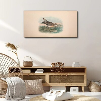 Foto auf leinwand Ein Zugvogel im Hintergrund der Landschaft