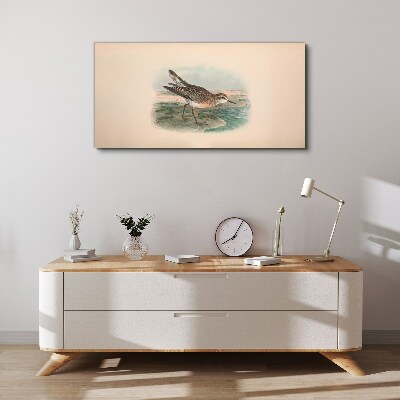 Foto auf leinwand Ein Zugvogel im Hintergrund der Landschaft