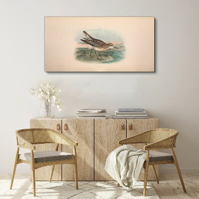 Foto auf leinwand Ein Zugvogel im Hintergrund der Landschaft