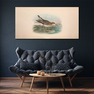 Foto auf leinwand Ein Zugvogel im Hintergrund der Landschaft