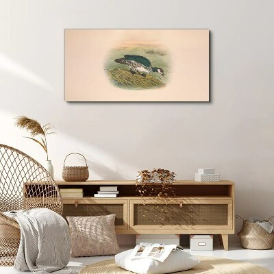 Foto auf leinwand Vogel auf einem Wasserhintergrund