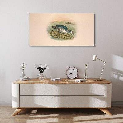 Foto auf leinwand Vogel auf einem Wasserhintergrund