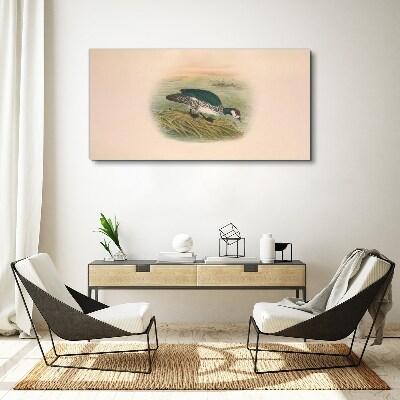Foto auf leinwand Vogel auf einem Wasserhintergrund