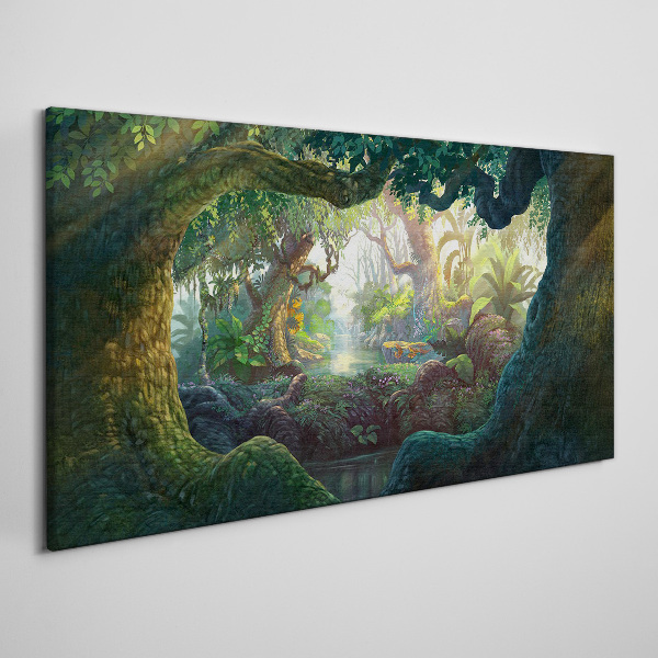 Foto auf leinwand Ein geheimnisvoller Wald voller Leben