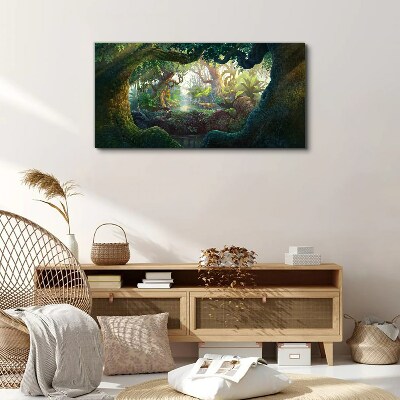 Foto auf leinwand Ein geheimnisvoller Wald voller Leben