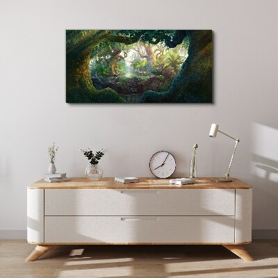 Foto auf leinwand Ein geheimnisvoller Wald voller Leben