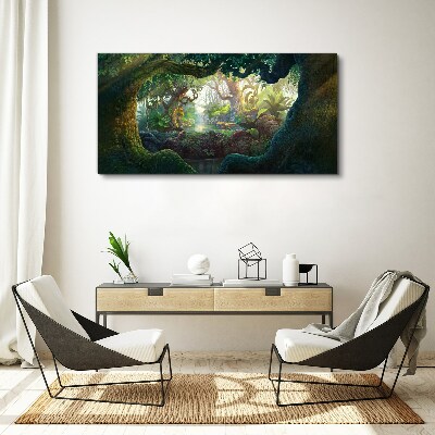 Foto auf leinwand Ein geheimnisvoller Wald voller Leben