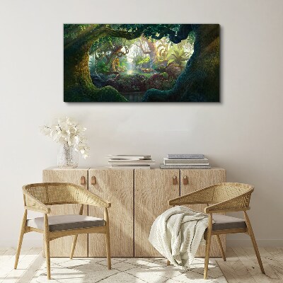 Foto auf leinwand Ein geheimnisvoller Wald voller Leben