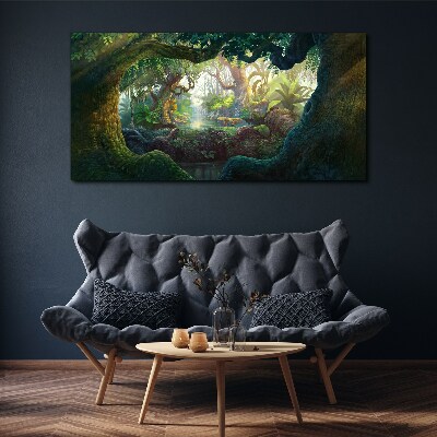 Foto auf leinwand Ein geheimnisvoller Wald voller Leben