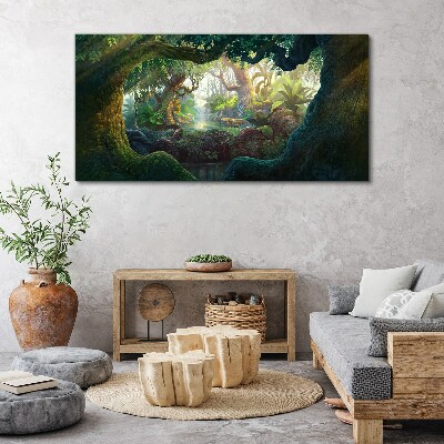 Foto auf leinwand Ein geheimnisvoller Wald voller Leben