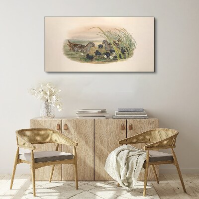 Wandbild Entenfamilien in einer Wasserumgebung