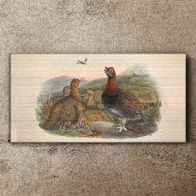 Foto auf leinwand Eine Vogelfamilie in ihrem natürlichen Lebensraum