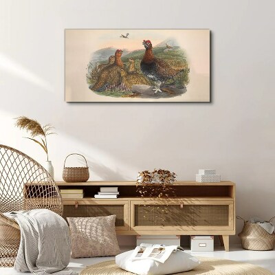 Foto auf leinwand Eine Vogelfamilie in ihrem natürlichen Lebensraum
