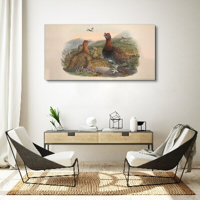 Foto auf leinwand Eine Vogelfamilie in ihrem natürlichen Lebensraum