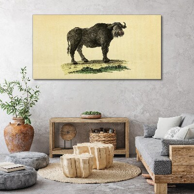 Foto auf leinwand Büffel auf natürlichem Hintergrund