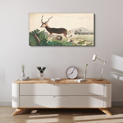 Foto auf leinwand Antilope im Hintergrund der Landschaft