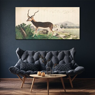 Foto auf leinwand Antilope im Hintergrund der Landschaft