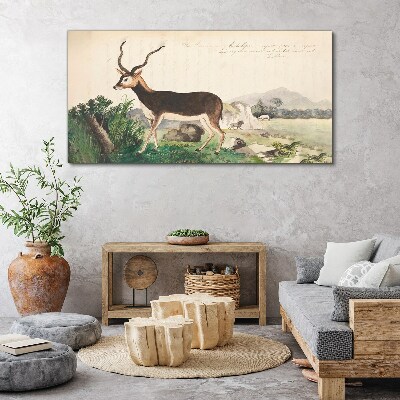 Foto auf leinwand Antilope im Hintergrund der Landschaft