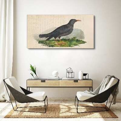 Foto auf leinwand Vogel auf grünem Hintergrund