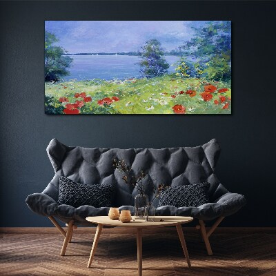 Foto auf leinwand Blumen Wasser Natur