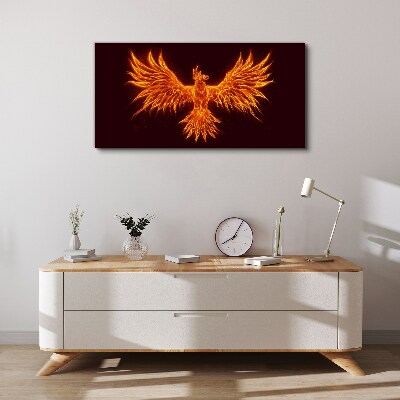 Foto leinwand Brennender Phönix