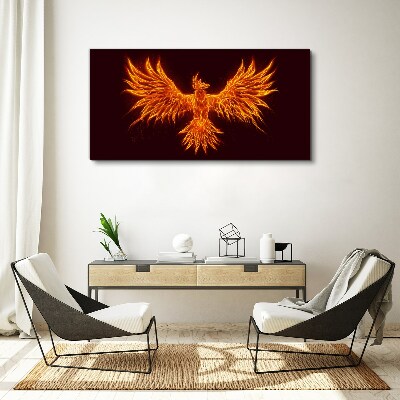 Foto leinwand Brennender Phönix